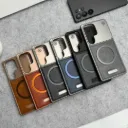 Galaxy S24 Ultra Cover Frameless PU Leather Case