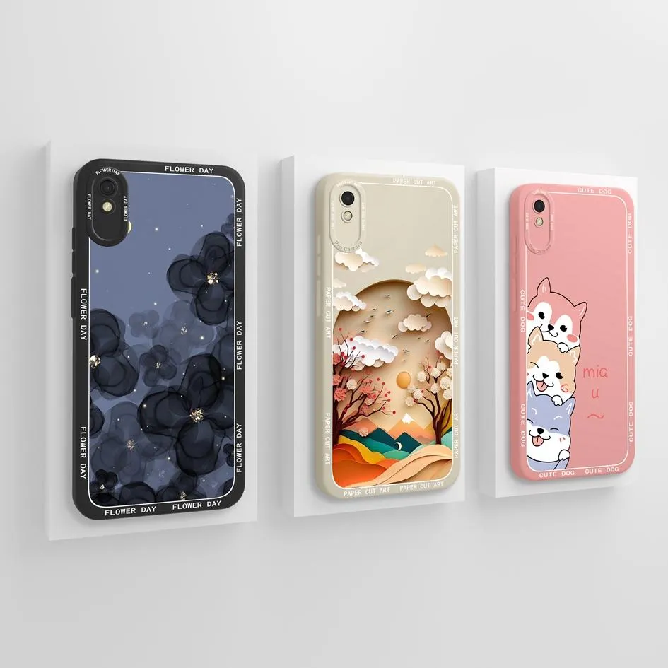 For Xiaomi Redmi 9 9A 9C 9i 9AT 9 Prime Case Phone Cover Fashion Design Square