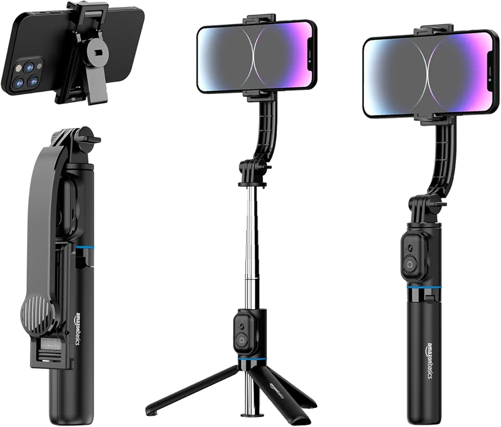 Basics Selfie Stick with Detachable Phone Clip